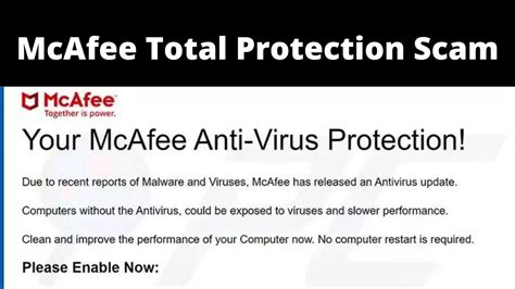 mcafee total protection scam|Mcafee Customer Scam Awareness .